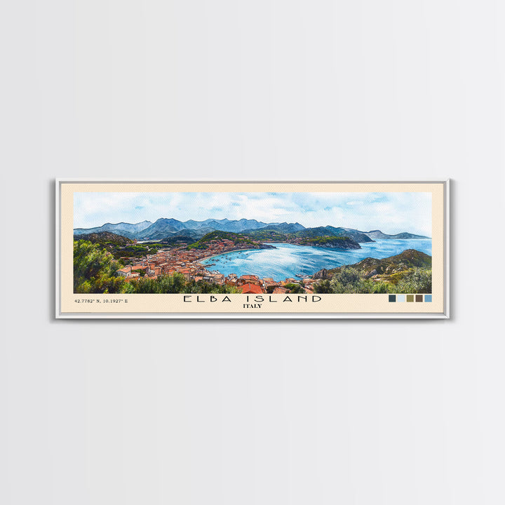 Elba Island, Italy Watercolor Print, Vacation Gift, Italy Wall Art, Beach Painting, Beach Decor, Beach Or Lakehouse Art