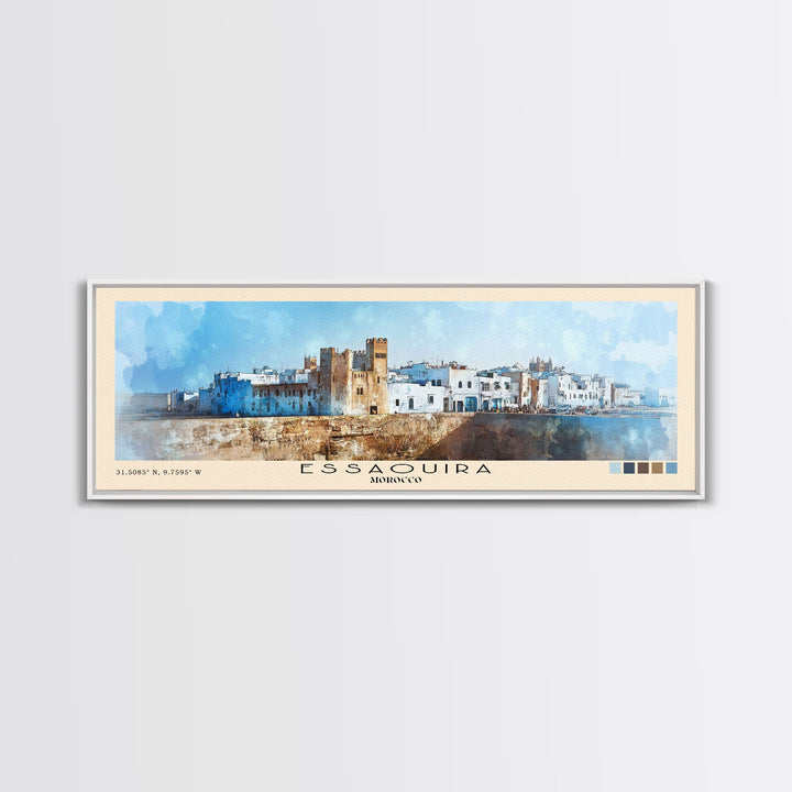 Essaouira, Morocco Watercolor Beach Print, Vacation Gift, Morocco Wall Art, Beach Painting, Beach Decor, Beach Painting