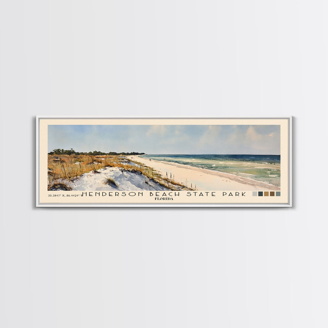 Henderson Beach State Park, Florida Watercolor Print, Vacation Gift, Florida Wall Art, Beach Painting, Beach Decor, Beach Or Lakehouse Art