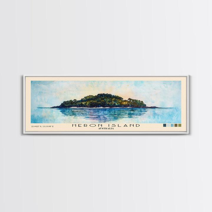 Heron Island, Australia Watercolor Beach Print, Vacation Gift, Australia Wall Art, Beach Painting, Beach Decor, Beach Painting