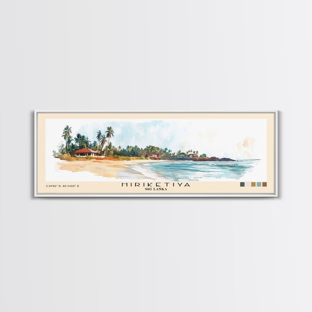 Hiriketiya, Sri Lanka Watercolor Print, Vacation Gift, Sri Lanka Wall Art, Beach Painting, Beach Decor, Beach Or Lakehouse Art