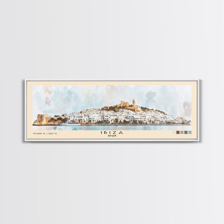 Ibiza, Spain Watercolor Print, Vacation Gift, Spain Wall Art, Beach Painting, Beach Decor, Beach Or Lakehouse Art