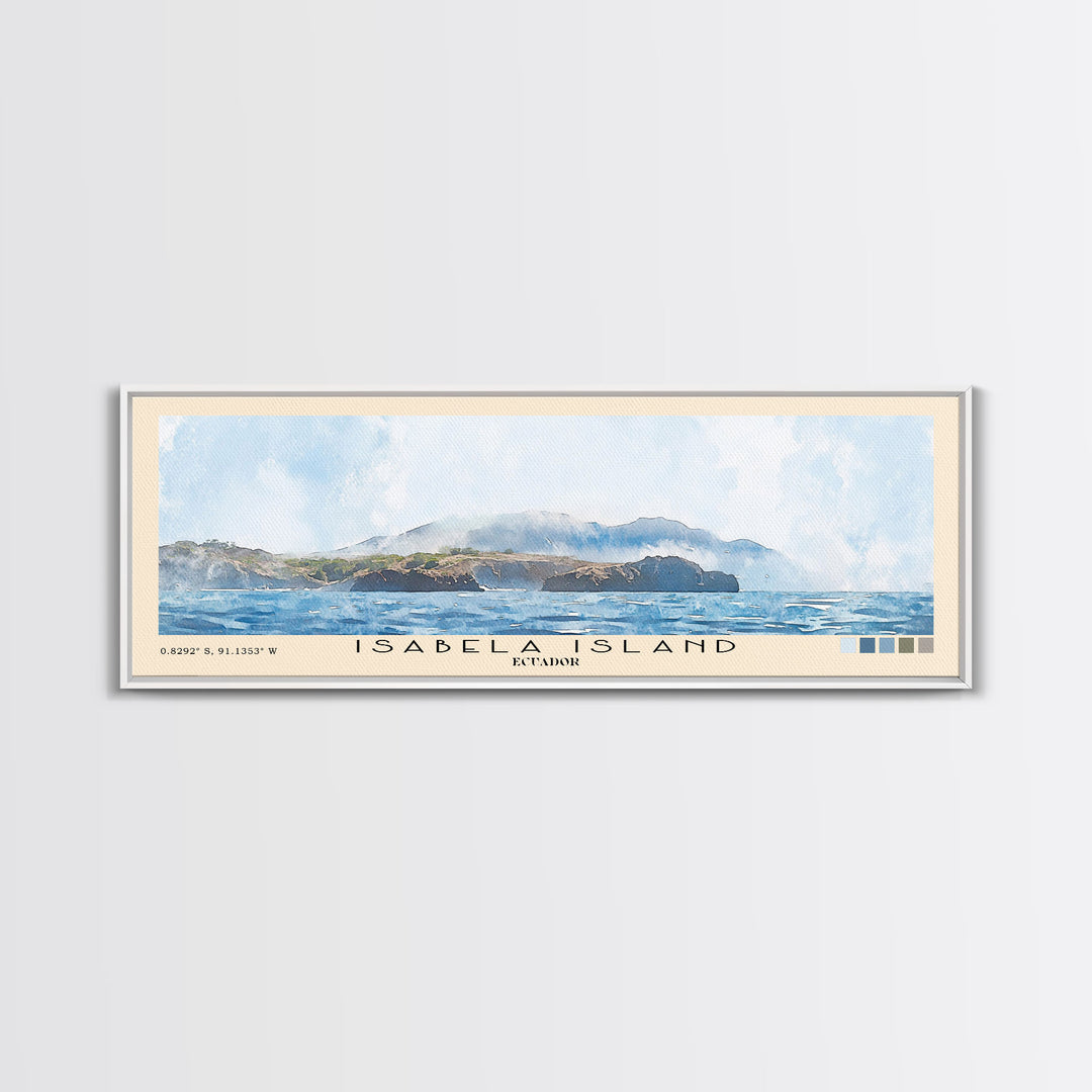 Isabela Island, Ecuador Watercolor Print, Vacation Gift, Ecuador Wall Art, Beach Painting, Beach Decor, Beach Or Lakehouse Art