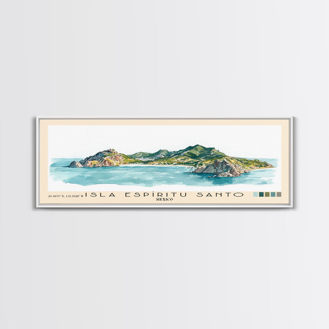 Isla Espíritu Santo, Mexico Watercolor Print, Vacation Gift, Mexico Wall Art, Vacation Wall Art, Vacatation Memories, Beach Decor, Beach Or Lakehouse Art