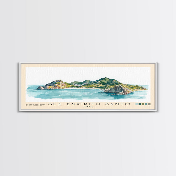 Isla Espíritu Santo, Mexico Watercolor Print, Vacation Gift, Mexico Wall Art, Vacation Wall Art, Vacatation Memories, Beach Decor, Beach Or Lakehouse Art