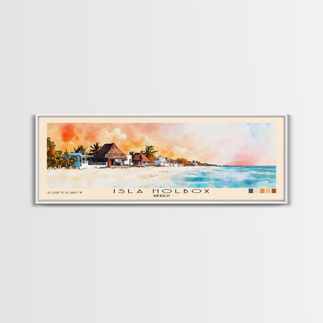 Isla Holbox, Mexico Watercolor Print, Vacation Gift, Mexico Wall Art, Beach Painting, Beach Decor, Beach Or Lakehouse Art