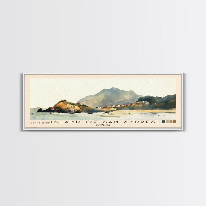 Island of San Andres, Colombia Watercolor Print, Vacation Gift, Colombia Wall Art, Beach Painting, Beach Decor, Beach Or Lakehouse Art