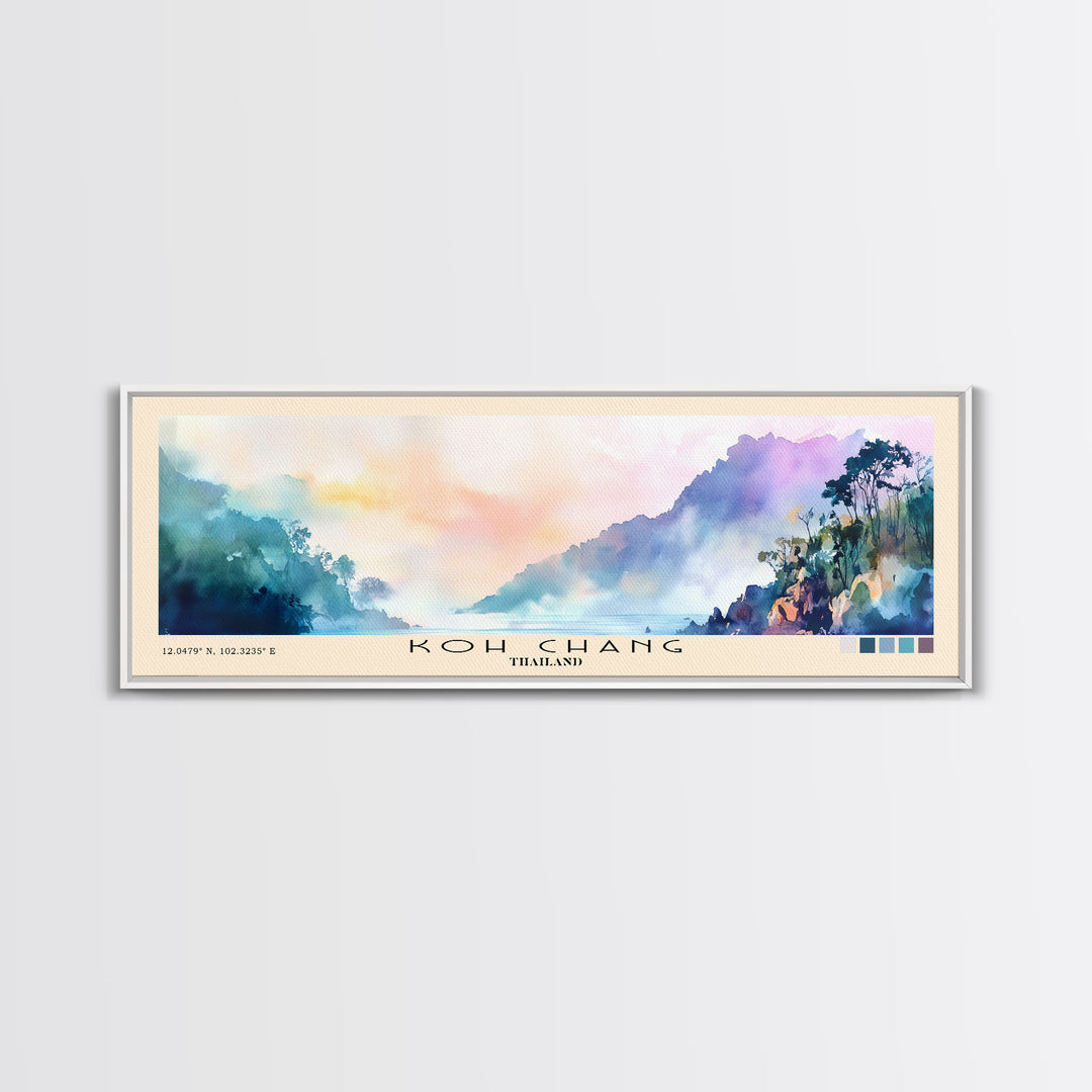 Koh Chang, Thailand Watercolor Print, Vacation Gift, Thailand Wall Art, Vacation Wall Art, Vacatation Memories, Beach Decor, Beach Or Lakehouse Art