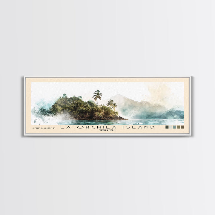 La Orchila Island, Venezuela Watercolor Beach Print, Vacation Gift, Venezuela Wall Art, Beach Painting, Beach Decor, Beach Painting