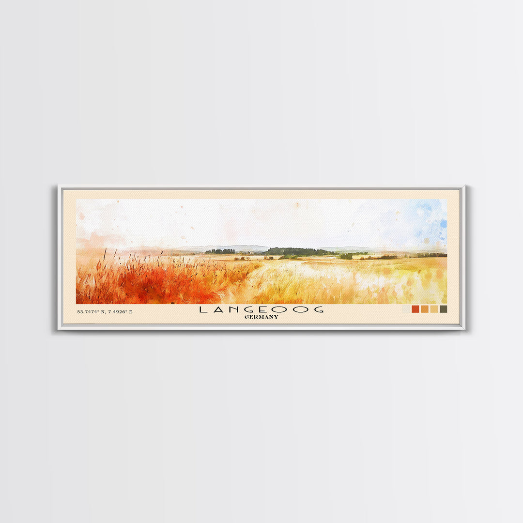 Langeoog, Germany Watercolor Print, Vacation Gift, Germany Wall Art, Beach Painting, Beach Decor, Beach Or Lakehouse Art