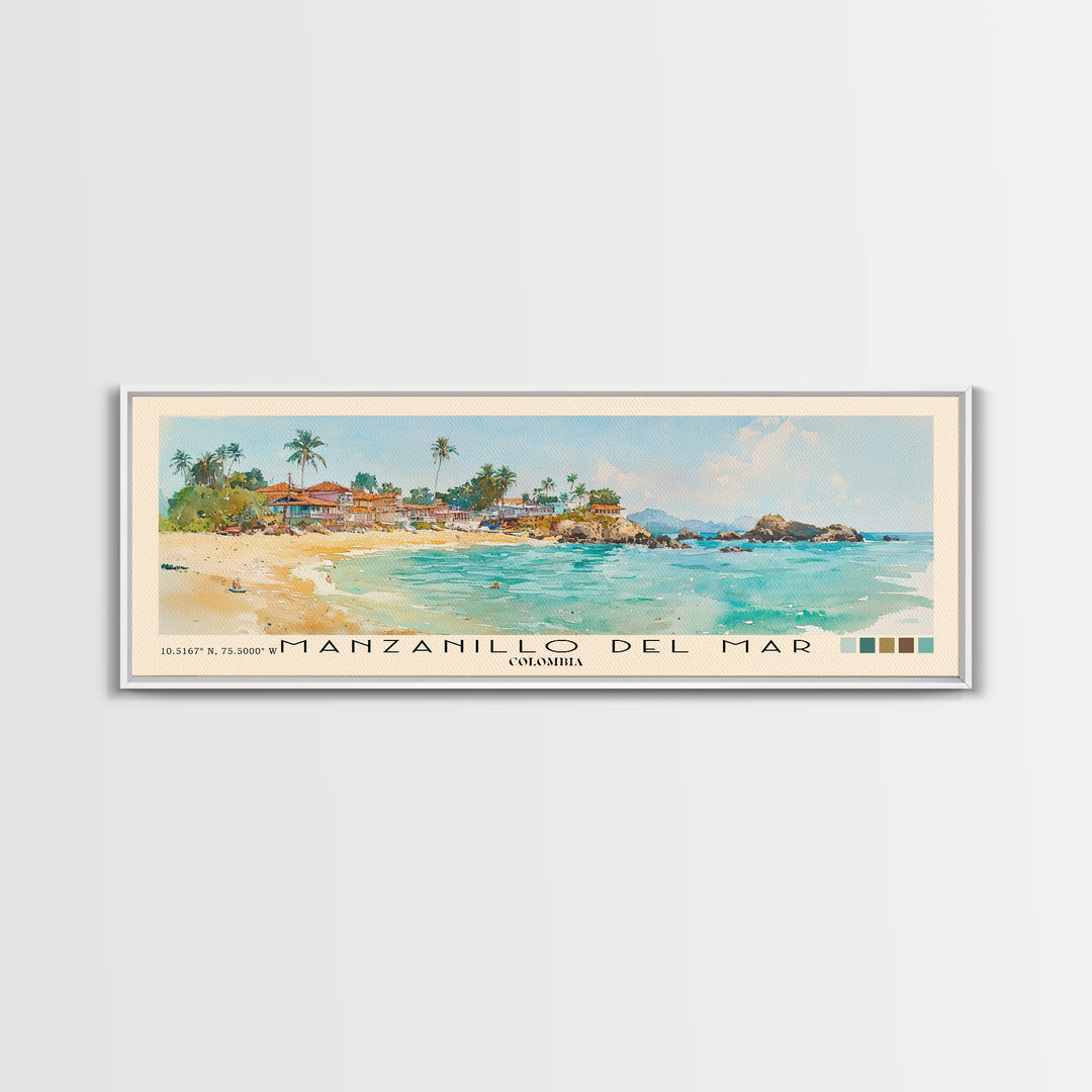 Manzanillo del Mar, Colombia Watercolor Print, Vacation Gift, Colombia Wall Art, Beach Painting, Beach Decor, Beach Or Lakehouse Art