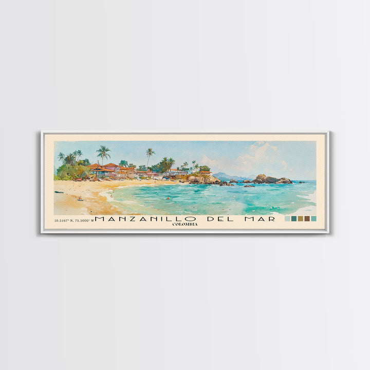 Manzanillo del Mar, Colombia Watercolor Print, Vacation Gift, Colombia Wall Art, Beach Painting, Beach Decor, Beach Or Lakehouse Art