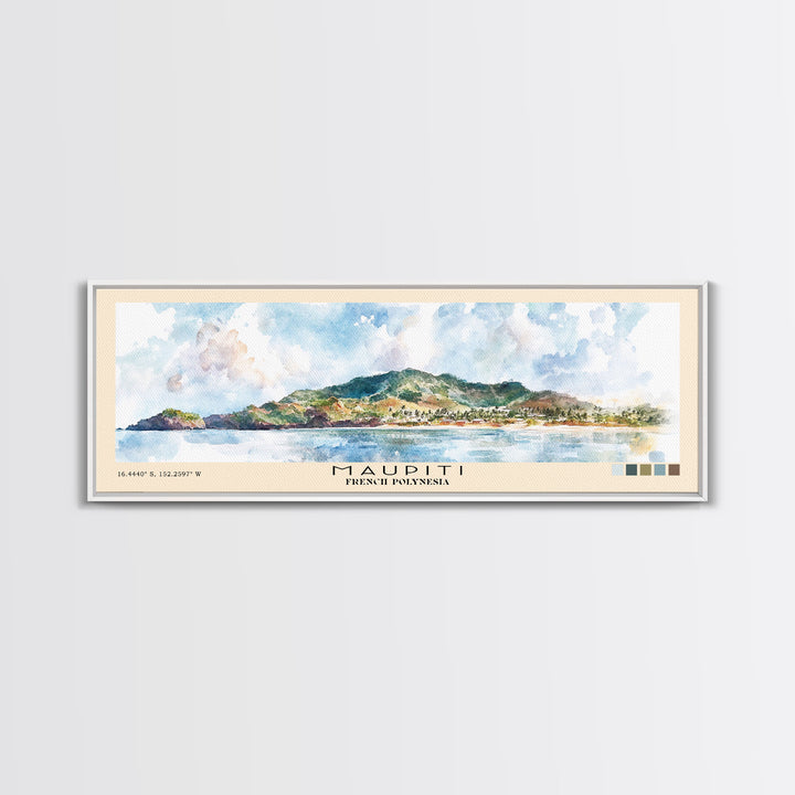 Maupiti, French Polynesia Watercolor Print, Vacation Gift, French Polynesia Wall Art, Vacation Wall Art, Vacatation Memories, Beach Decor, Beach Or Lakehouse Art