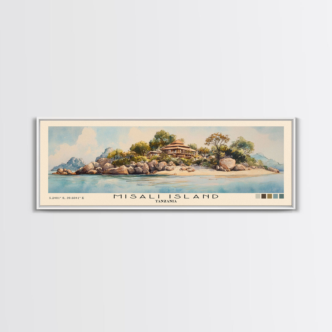 Misali Island, Tanzania Watercolor Print, Vacation Gift, Tanzania Wall Art, Vacation Wall Art, Vacatation Memories, Beach Decor, Beach Or Lakehouse Art