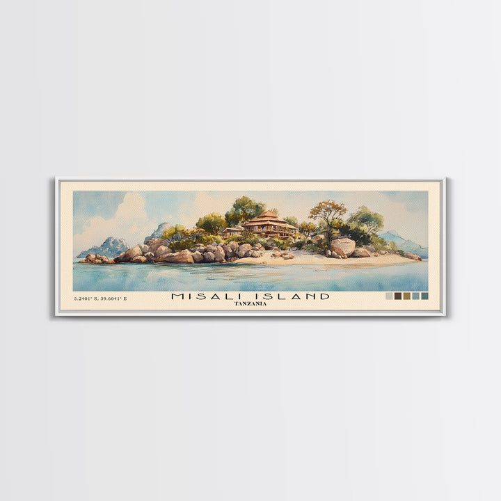 Misali Island, Tanzania Watercolor Print, Vacation Gift, Tanzania Wall Art, Vacation Wall Art, Vacatation Memories, Beach Decor, Beach Or Lakehouse Art