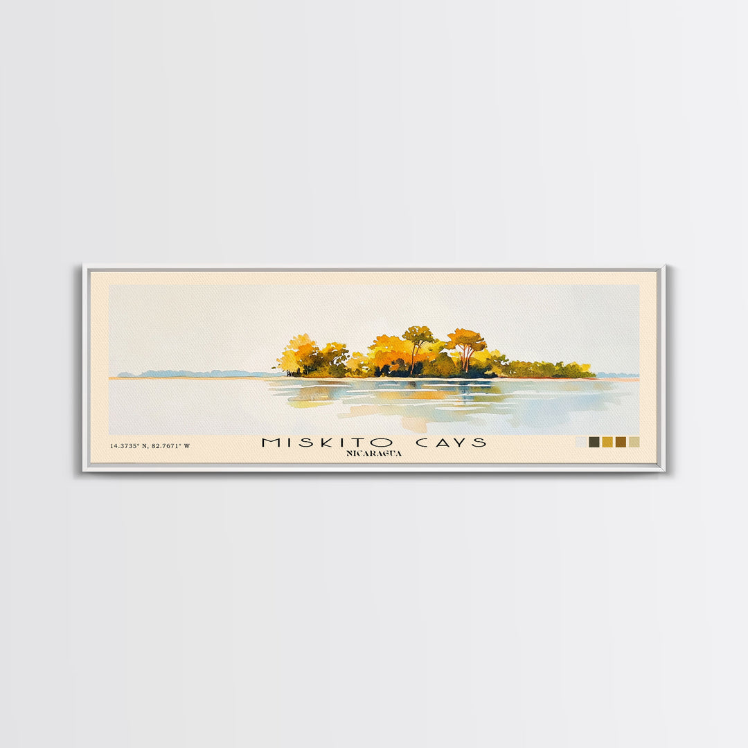 Miskito Cays, Nicaragua Watercolor Print, Vacation Gift, Nicaragua Wall Art, Beach Painting, Beach Decor, Beach Or Lakehouse Art