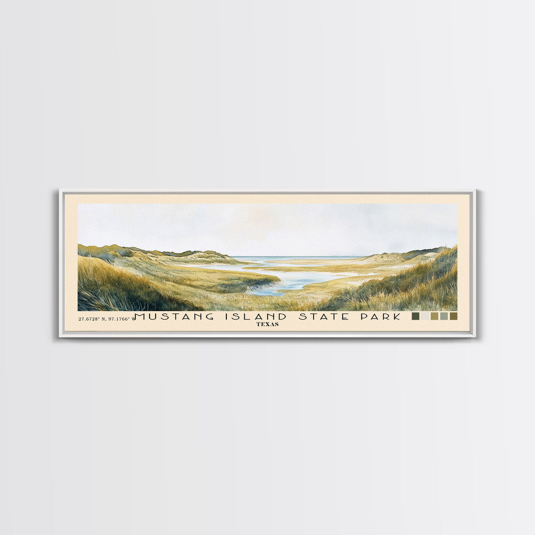 Mustang Island State Park, Texas Watercolor Print, Vacation Gift, Texas Wall Art, Vacation Wall Art, Vacatation Memories, Beach Decor, Beach Or Lakehouse Art