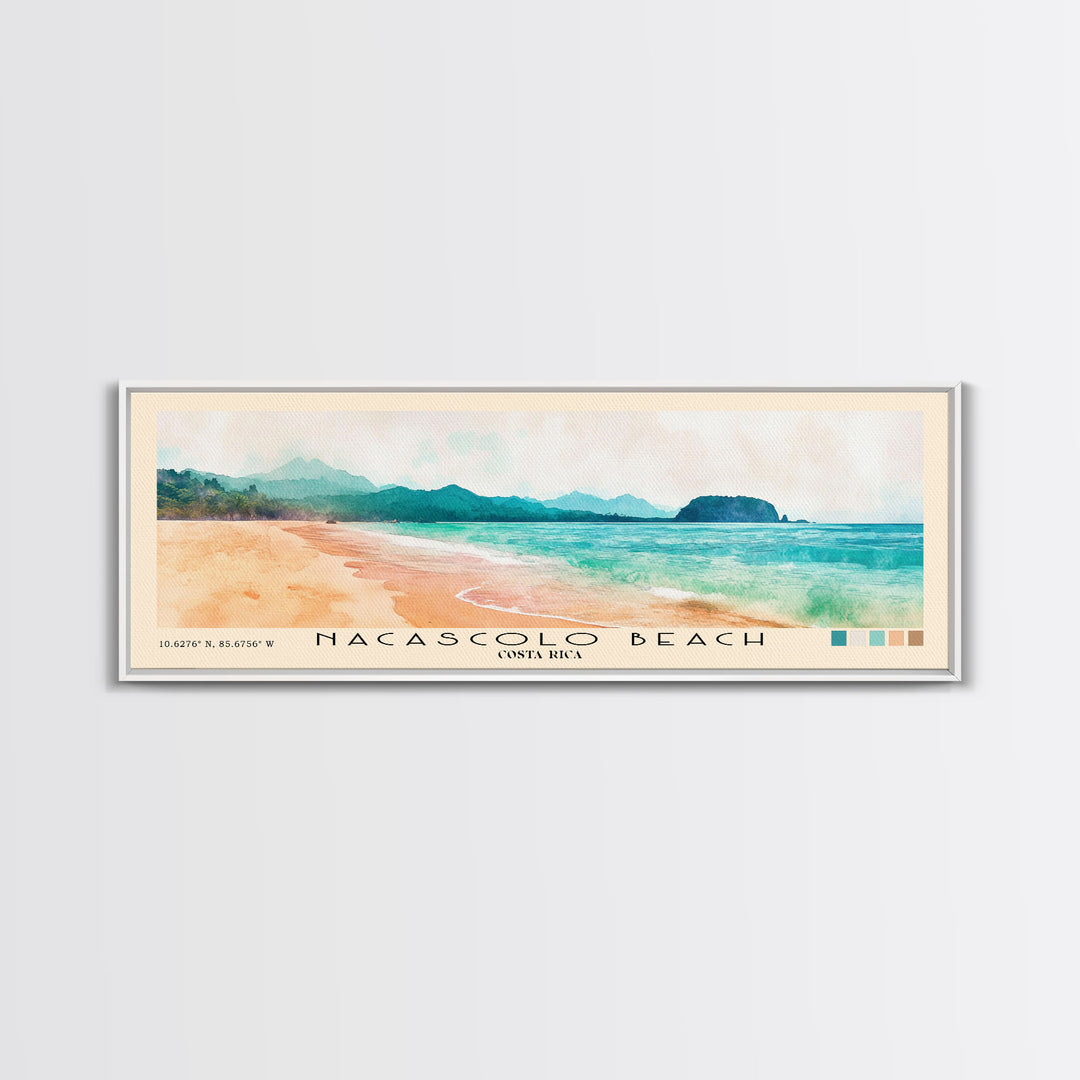 Nacascolo Beach, Costa Rica Watercolor Print, Vacation Gift, Costa Rica Wall Art, Vacation Wall Art, Vacatation Memories, Beach Decor, Beach Or Lakehouse Art