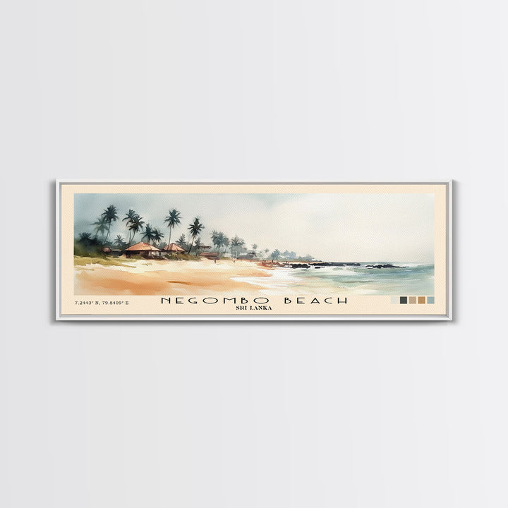 Negombo beach, Sri Lanka Watercolor Print, Vacation Gift, Sri Lanka Wall Art, Beach Painting, Beach Decor, Beach Or Lakehouse Art