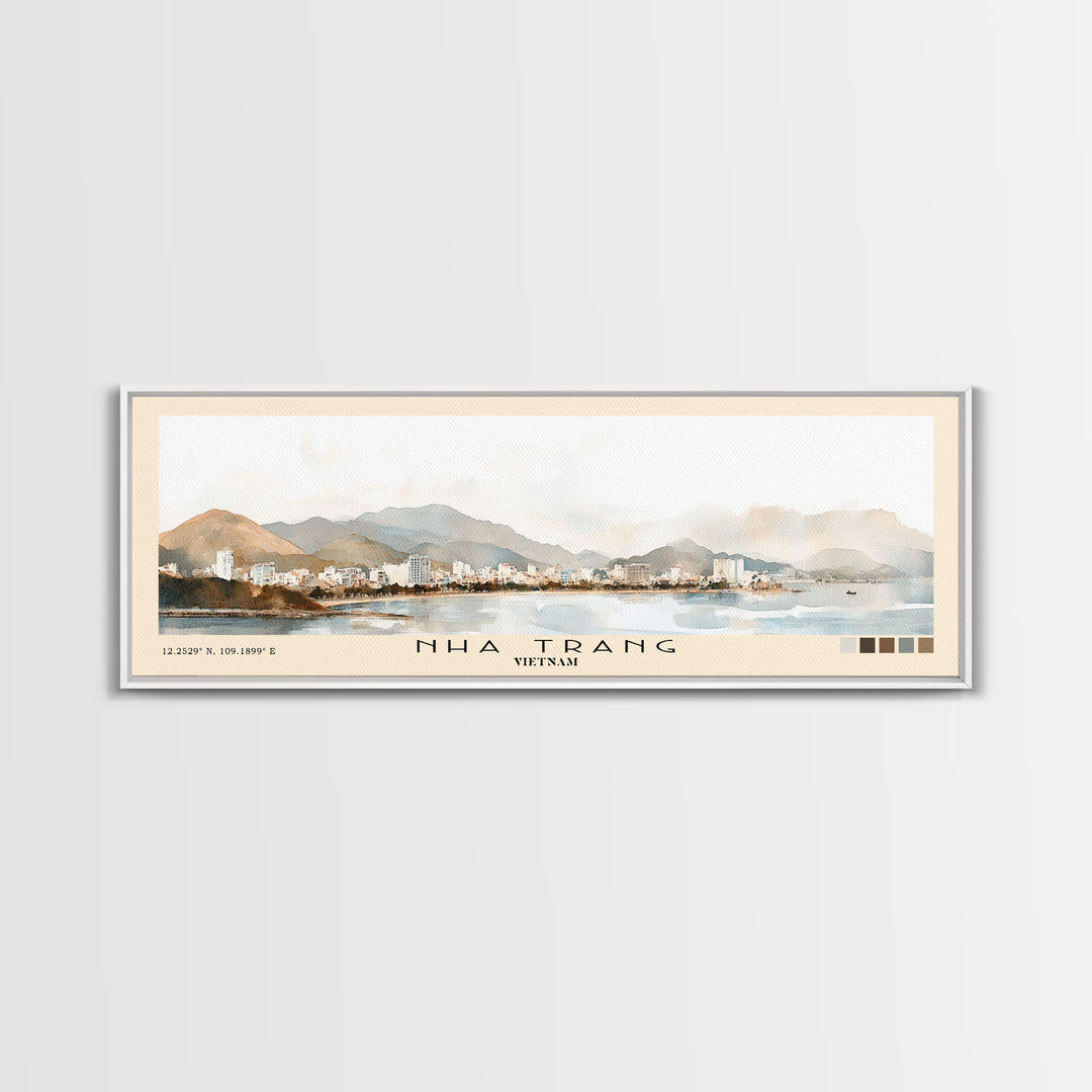 Nha Trang, Vietnam Watercolor Print, Vacation Gift, Vietnam Wall Art, Vacation Wall Art, Vacatation Memories, Beach Decor, Beach Or Lakehouse Art