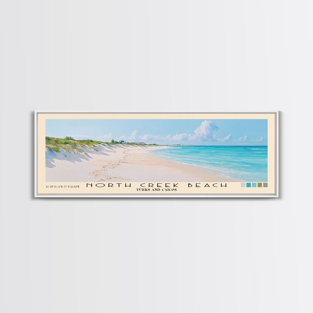 North Creek Beach, Turks and Caicos Watercolor Print, Vacation Gift, Turks and Caicos Wall Art, Beach Painting, Beach Decor, Beach Or Lakehouse Art