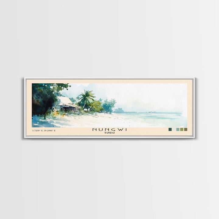 Nungwi, Tanzai Watercolor Print, Vacation Gift, Tanzai Wall Art, Vacation Wall Art, Vacatation Memories, Beach Decor, Beach Or Lakehouse Art