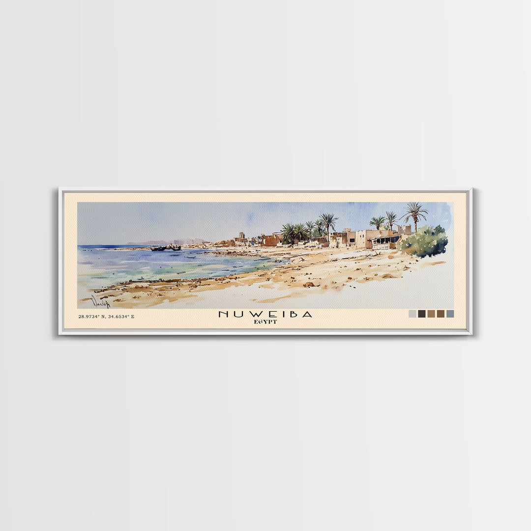Nuweiba, Egypt Watercolor Print, Vacation Gift, Egypt Wall Art, Vacation Wall Art, Vacatation Memories, Beach Decor, Beach Or Lakehouse Art