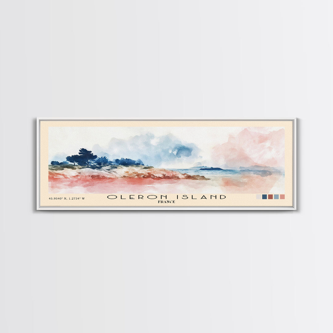 Oleron Island, France Watercolor Print, Vacation Gift, France Wall Art, Vacation Wall Art, Vacatation Memories, Beach Decor, Beach Or Lakehouse Art