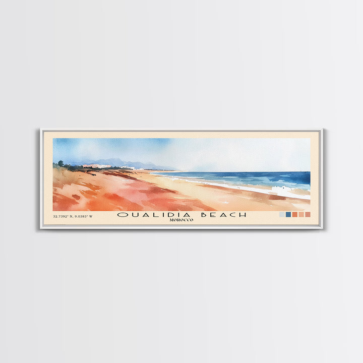 Oualidia Beach, Morocco Watercolor Print, Vacation Gift, Morocco Wall Art, Beach Painting, Beach Decor, Beach Or Lakehouse Art