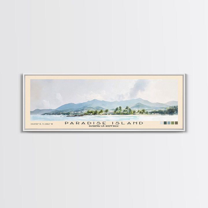 Paradise Island, Dominican Republic Watercolor Print, Vacation Gift, Dominican Republic Wall Art, Beach Painting, Beach Decor, Beach Or Lakehouse Art