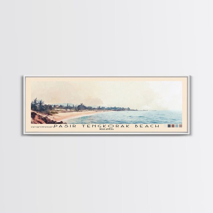 Pasir Tengkorak Beach, Malasyia Watercolor Print, Vacation Gift, Malasyia Wall Art, Vacation Wall Art, Vacatation Memories, Beach Decor, Beach Or Lakehouse Art