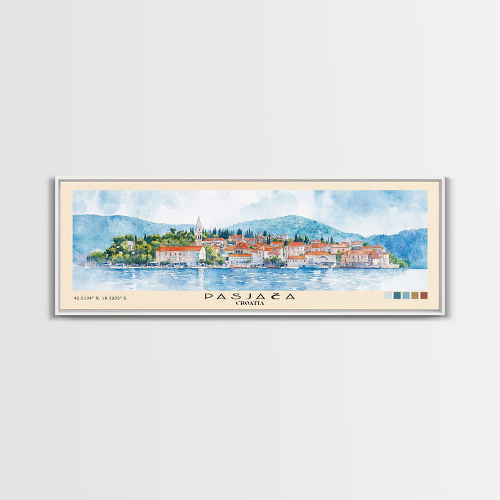 Pasjača, Croatia Watercolor Print, Vacation Gift, Croatia Wall Art, Beach Painting, Beach Decor, Beach Or Lakehouse Art