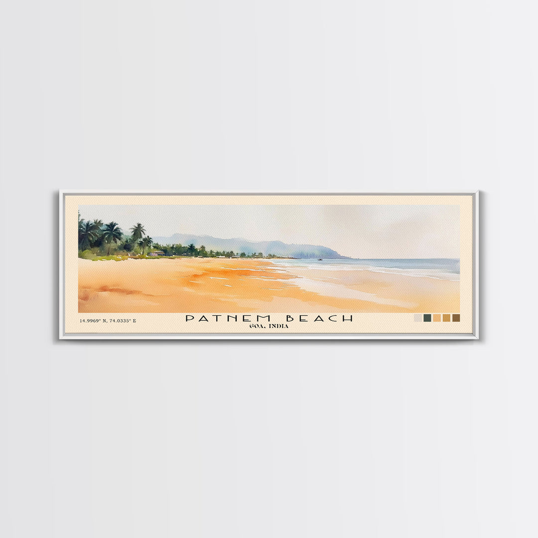 Patnem Beach, Goa, India Watercolor Print, Vacation Gift, Goa, India Wall Art, Vacation Wall Art, Vacatation Memories, Beach Decor, Beach Or Lakehouse Art