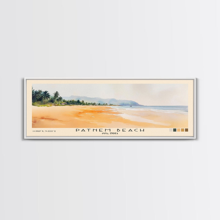 Patnem Beach, Goa, India Watercolor Print, Vacation Gift, Goa, India Wall Art, Vacation Wall Art, Vacatation Memories, Beach Decor, Beach Or Lakehouse Art