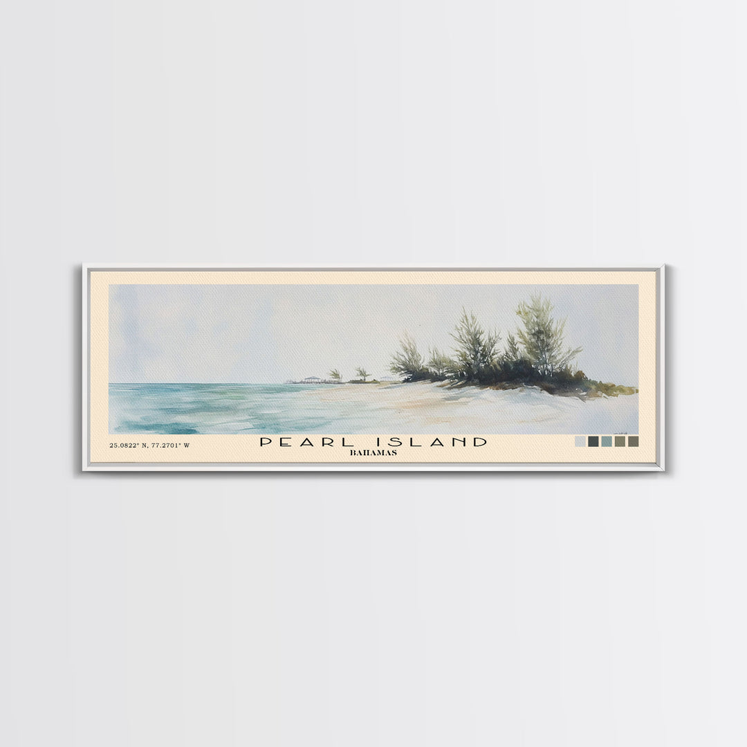 Pearl Island, Bahamas Watercolor Print, Vacation Gift, Bahamas Wall Art, Vacation Wall Art, Vacatation Memories, Beach Decor, Beach Or Lakehouse Art