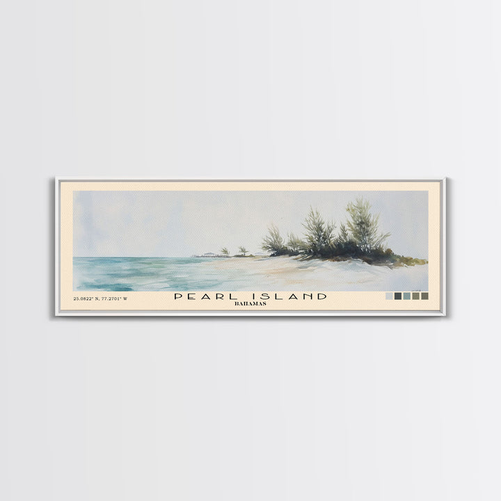 Pearl Island, Bahamas Watercolor Print, Vacation Gift, Bahamas Wall Art, Vacation Wall Art, Vacatation Memories, Beach Decor, Beach Or Lakehouse Art