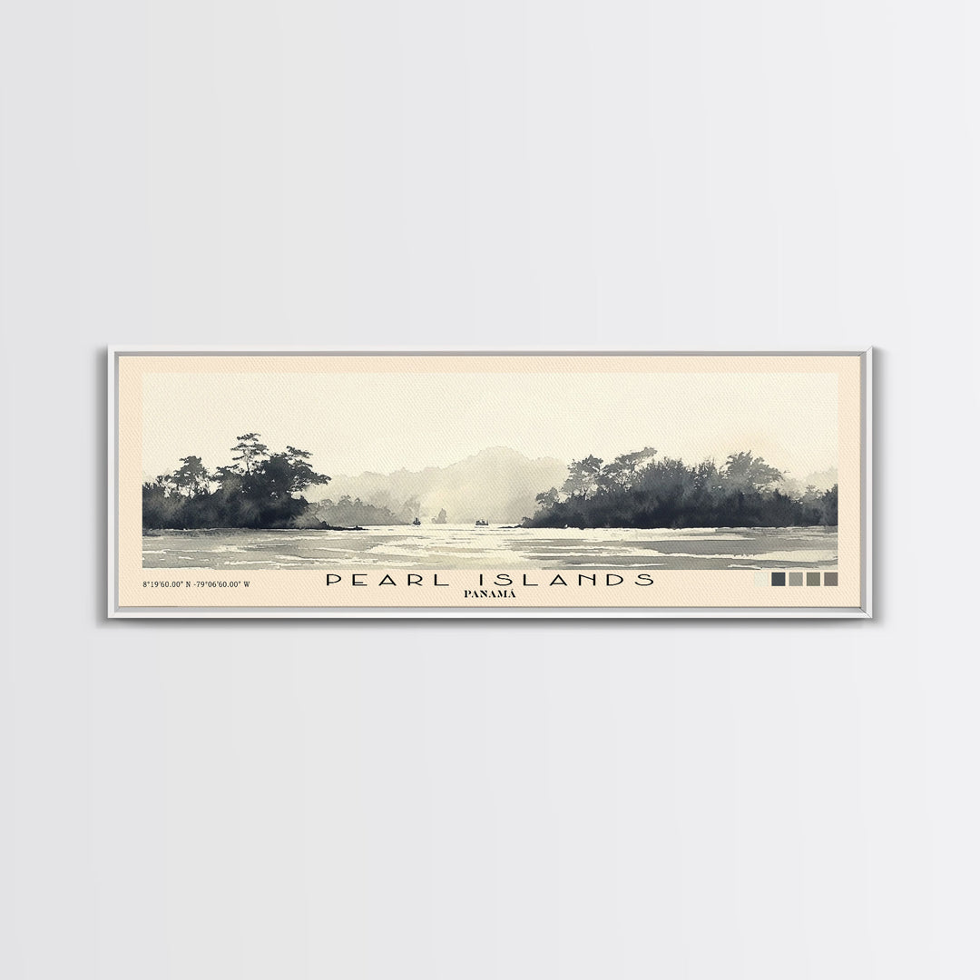 Pearl Islands, Panamá Watercolor Print, Vacation Gift, Panamá Wall Art, Beach Painting, Beach Decor, Beach Or Lakehouse Art