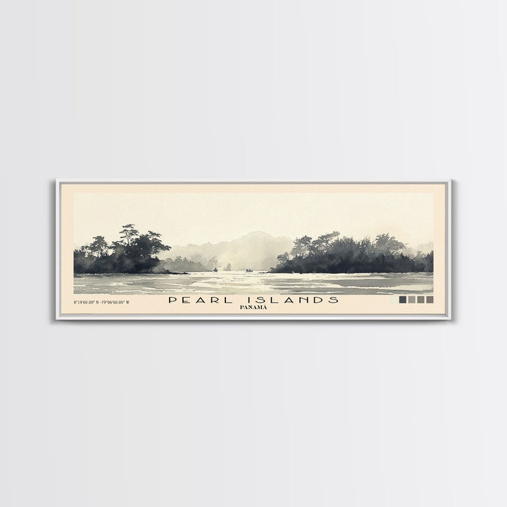 Pearl Islands, Panamá Watercolor Print, Vacation Gift, Panamá Wall Art, Beach Painting, Beach Decor, Beach Or Lakehouse Art