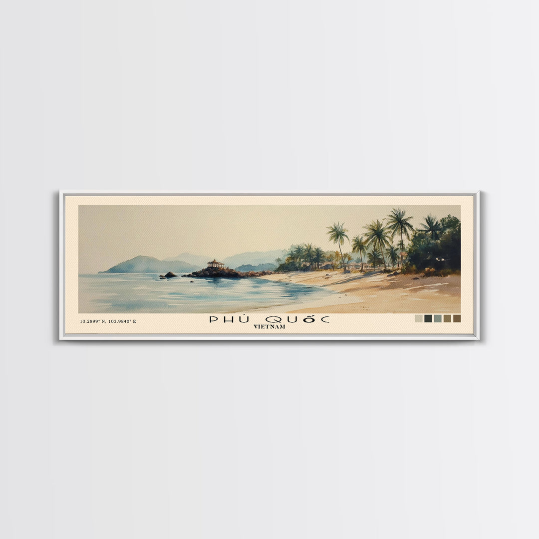 Phú Quốc, Vietnam Watercolor Print, Vacation Gift, Vietnam Wall Art, Vacation Wall Art, Vacatation Memories, Beach Decor, Beach Or Lakehouse Art