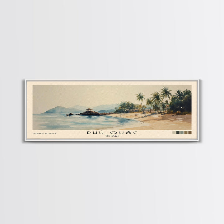 Phú Quốc, Vietnam Watercolor Print, Vacation Gift, Vietnam Wall Art, Vacation Wall Art, Vacatation Memories, Beach Decor, Beach Or Lakehouse Art