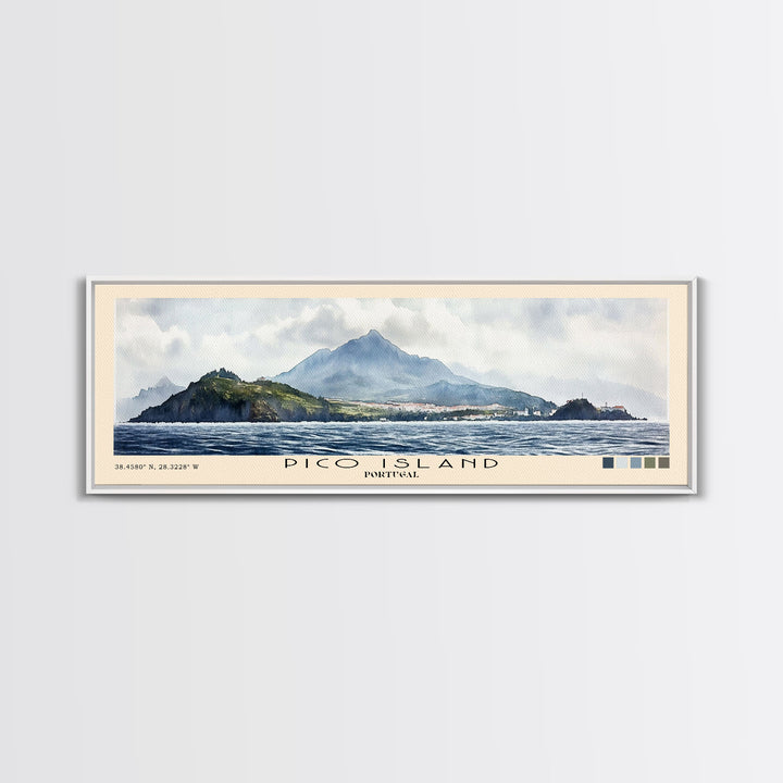 Pico Island, Portugal Watercolor Print, Vacation Gift, Portugal Wall Art, Beach Painting, Beach Decor, Beach Or Lakehouse Art