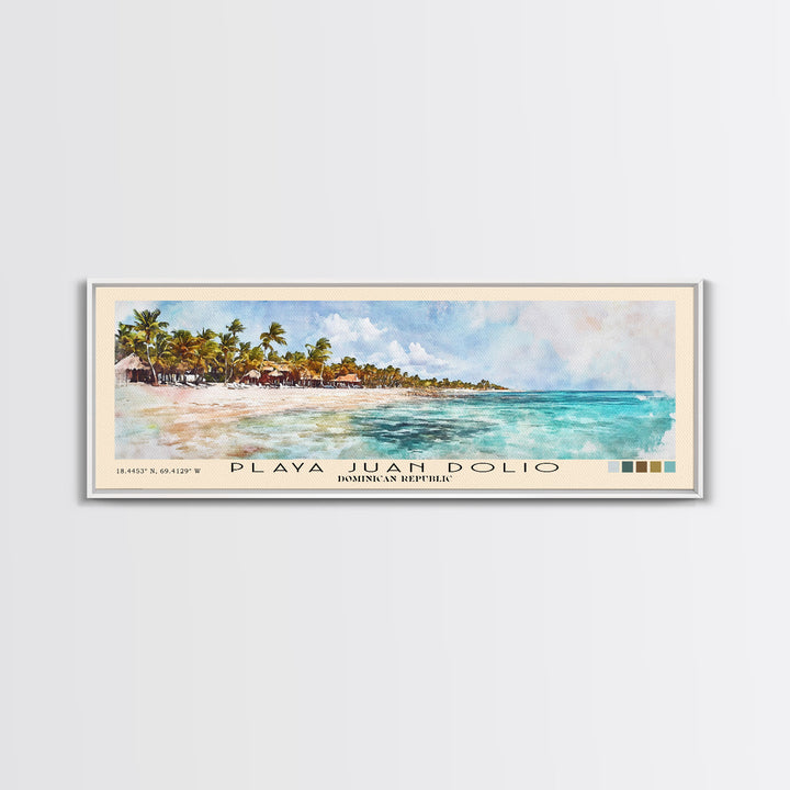 Playa Juan Dolio, Dominican Republic Watercolor Print, Vacation Gift, Dominican Republic Wall Art, Vacation Wall Art, Vacatation Memories, Beach Decor, Beach Or Lakehouse Art