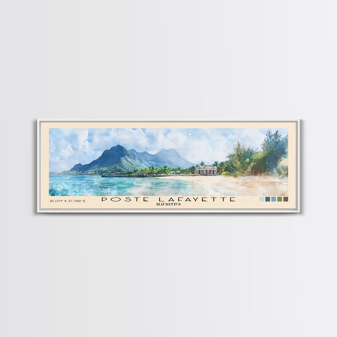 Poste Lafayette, Mauritius Watercolor Print, Vacation Gift, Mauritius Wall Art, Vacation Wall Art, Vacatation Memories, Beach Decor, Beach Or Lakehouse Art