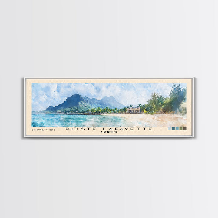 Poste Lafayette, Mauritius Watercolor Print, Vacation Gift, Mauritius Wall Art, Vacation Wall Art, Vacatation Memories, Beach Decor, Beach Or Lakehouse Art