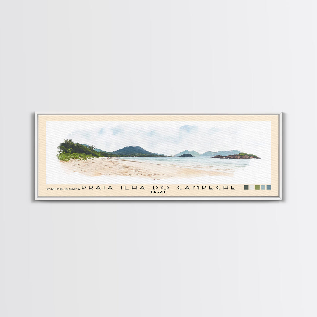 Praia Ilha do Campeche, Brazil Watercolor Print, Vacation Gift, Brazil Wall Art, Vacation Wall Art, Vacatation Memories, Beach Decor, Beach Or Lakehouse Art