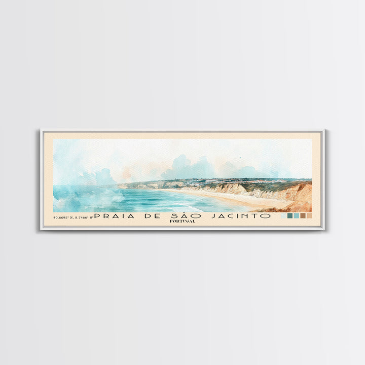 Praia de São Jacinto, Portugal Watercolor Print, Vacation Gift, Portugal Wall Art, Vacation Wall Art, Vacatation Memories, Beach Decor, Beach Or Lakehouse Art