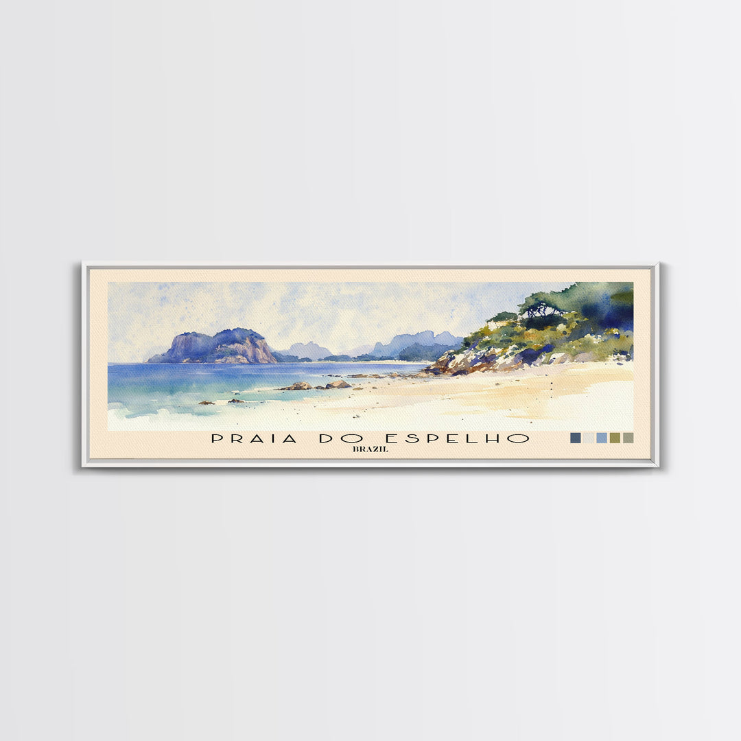 Praia do Espelho, Brazil Watercolor Print, Vacation Gift, Brazil Wall Art, Vacation Wall Art, Vacatation Memories, Beach Decor, Beach Or Lakehouse Art