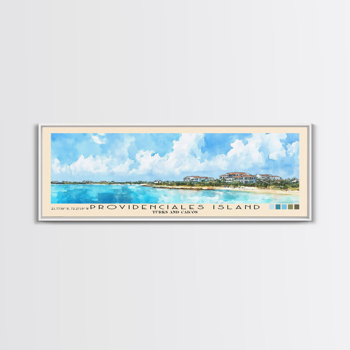 Providenciales Island, Turks and Caicos Watercolor Print, Vacation Gift, Turks and Caicos Wall Art, Vacation Wall Art, Vacatation Memories, Beach Decor, Beach Or Lakehouse Art