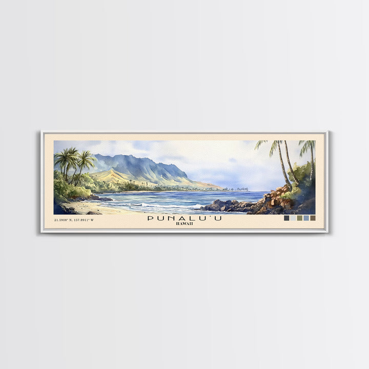 Punalu’u, Hawaii Watercolor Print, Vacation Gift, Hawaii Wall Art, Beach Painting, Beach Decor, Beach Or Lakehouse Art