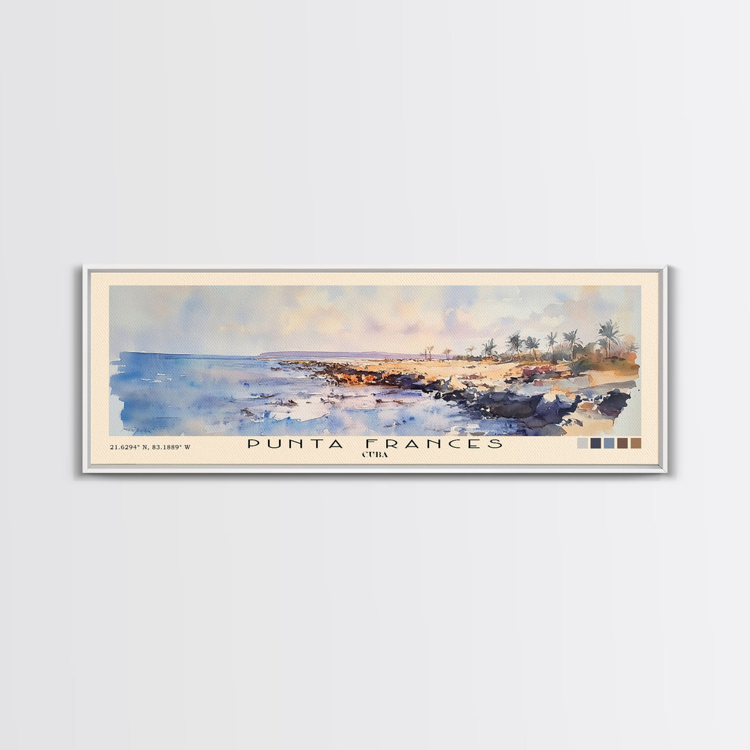 Punta Frances, Cuba Watercolor Print, Vacation Gift, Cuba Wall Art, Vacation Wall Art, Vacatation Memories, Beach Decor, Beach Or Lakehouse Art
